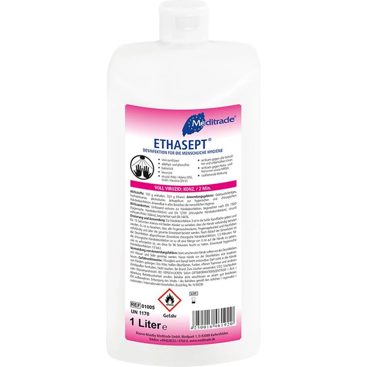 Adam Hall Accessories ETHASEPT 1000 - Ethasept Händedesinfektionsmittel - 1 Liter-Flasche