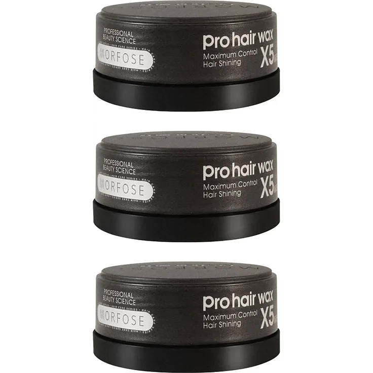 Morfose Pro Hair Wax x5 Schwarz Men 3 x 150 ml