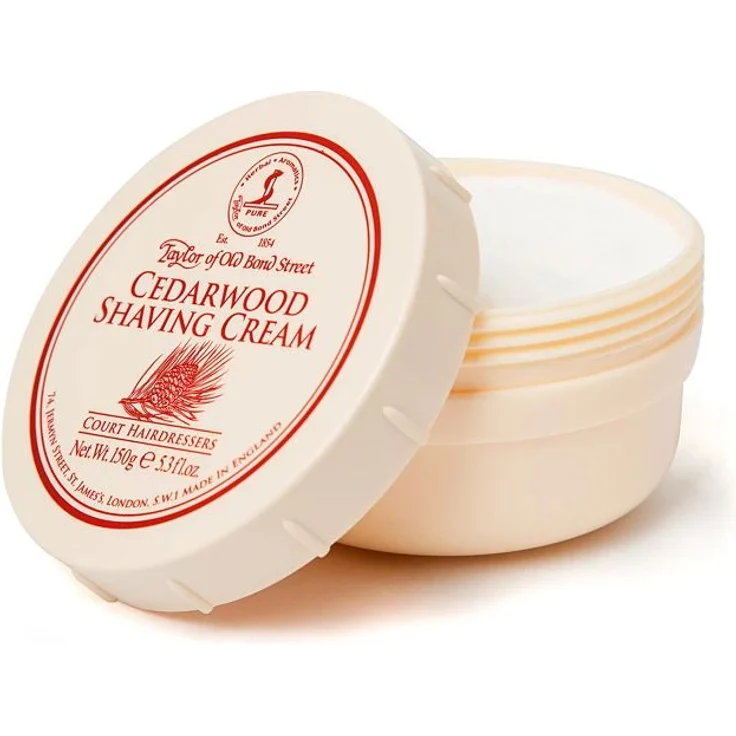 Taylor of Old Bond Street Cedarwood Shaving Cream parabenfrei angereichert mit Zedernholz 150 g – Bild 2