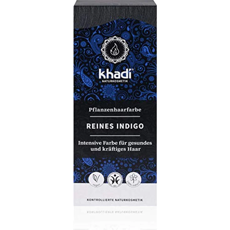 Khadi Pflanzenhaarfarbe Reines Indigo 100 g – Bild 1