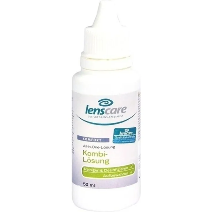 LENSCARE Kombilösung 50 ml All-in-One-Lösung zur Reinigung, Desinfektion & Aufbewahrung