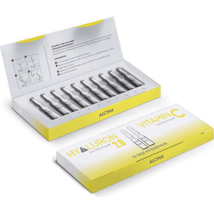 Alcina Hyaluron 2.0 Ampullen Intensiv-Kur Vital-Aktiv 10 x 1 ml, mit pflegender Wirkung 
