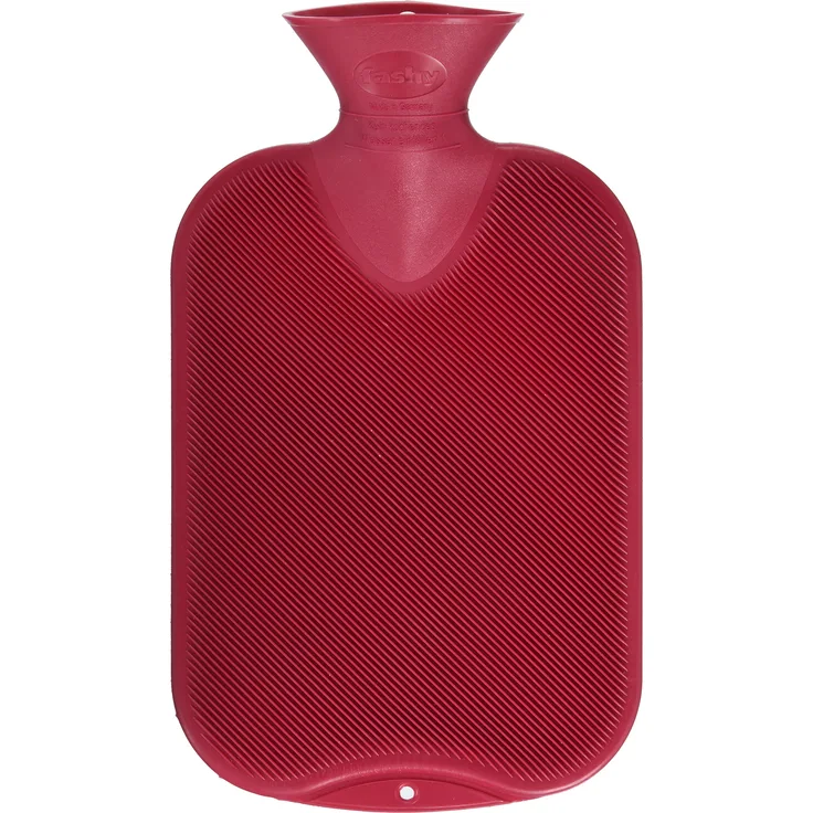 Fashy 6440.42 Wärmflasche Halblamelle 2 Liter rot