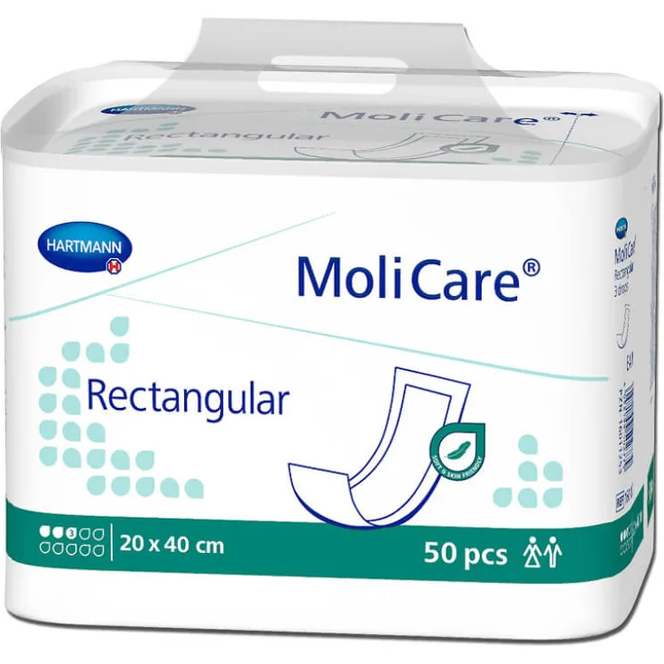 MoliCare Rectangular 3 Tropfen 20 x 40 cm 50 Stück