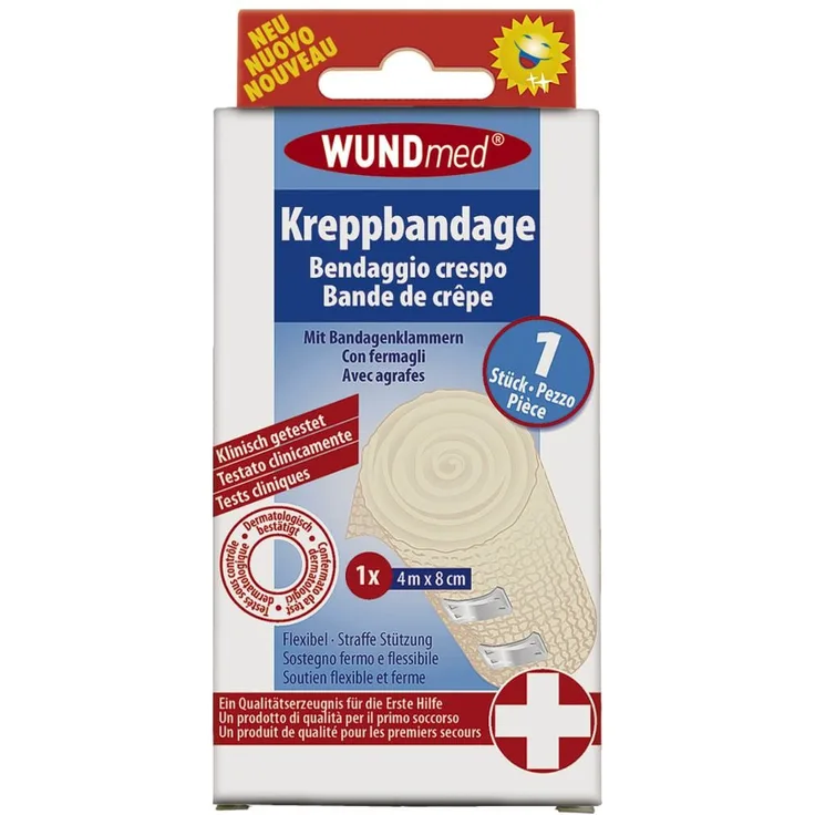 Wundmed Kreppbandage 4 m x 8 cm