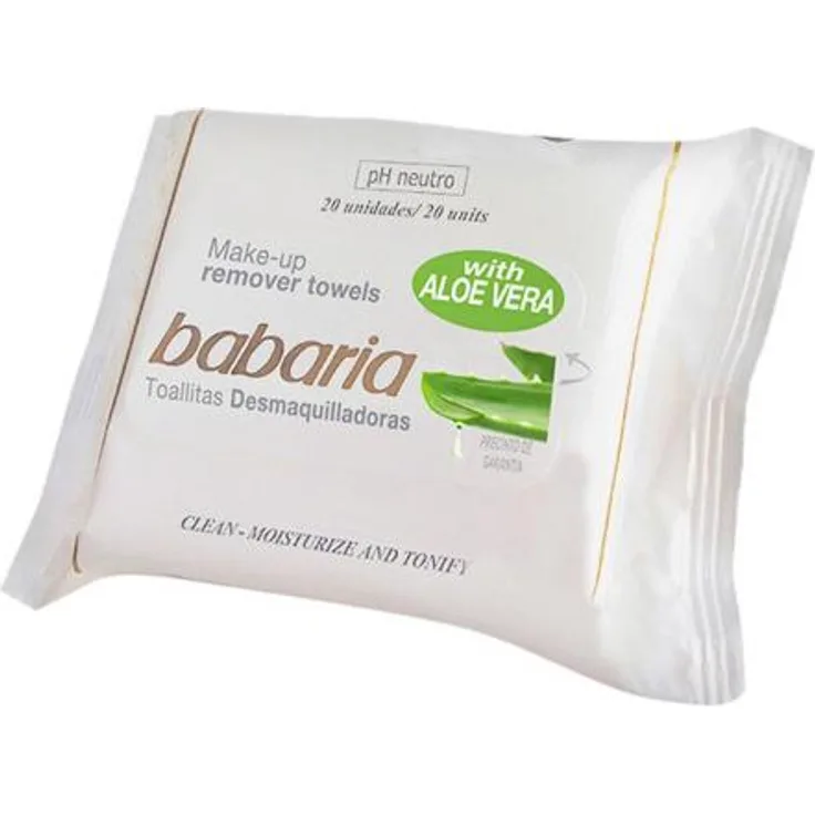 Babaria Aloe Vera Abschminktücher 25 Stück mit reinigender Wirkung