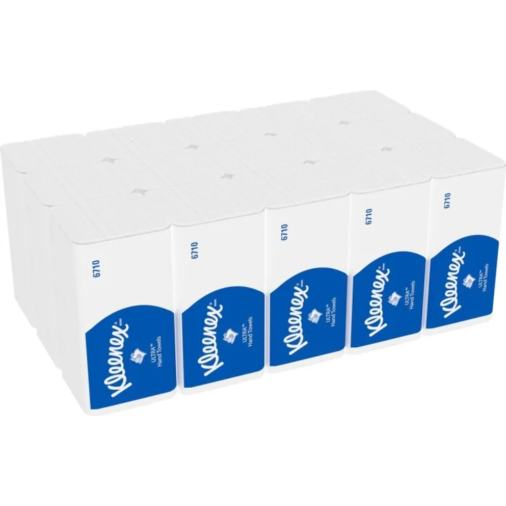 Kleenex Falthandtuch weiß 3-lagig 6710 215 x 315 mm, 15 x 96 Tücher – Bild 1