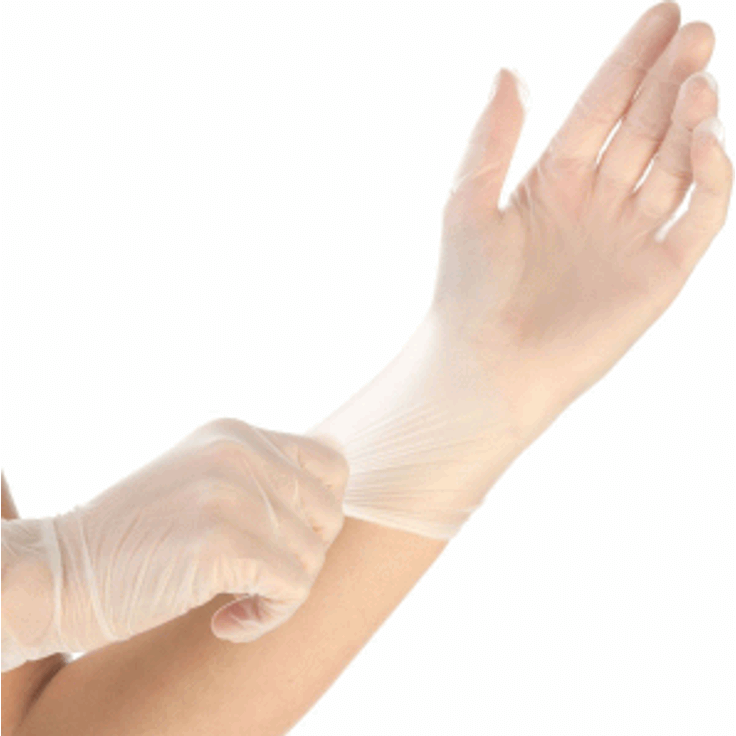 Hygonorm Vinyl-Handschuh Ideal Light puderfrei M 24cm weiß VE=100 StücK