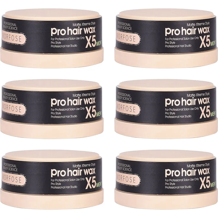 Morfose Pro Hair Wax X5 Matte Men 6 x 150 ml