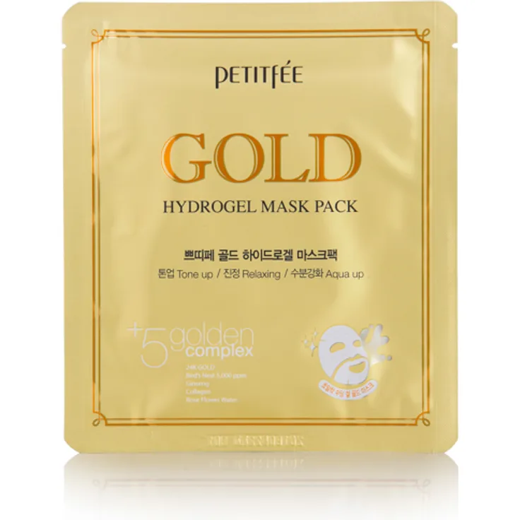 Petitfee Gold Hydrogel Mask Pack, für alle Hauttypen