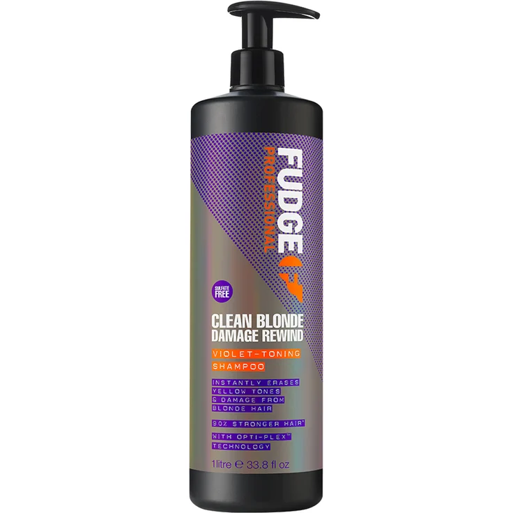 Fudge Clean Blonde Damage Rewind Viollett Toning Shampoo 1000 ml – Bild 1