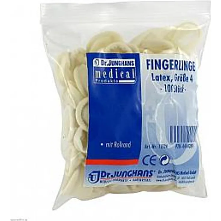 Dr. Junghans Medical Fingerling OP Latex Gr.4 gerollt, 1 Stück