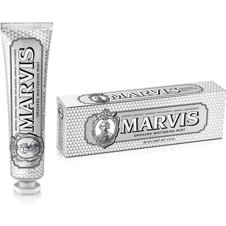 MARVIS Smokers Whitening Mint 85 ml | Zahncreme für natürlich weiße Zähne | intensive und anhaltende Frische | kühle Minze