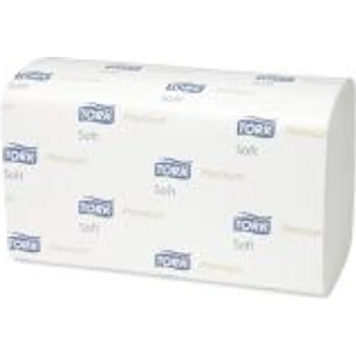 Tork extra weiche Zickzack Handtücher 2-lagig Tissue plus, hochweiß, mit Dekorprägung 230 x 230 mm 15 x 200 Tücher – Bild 1