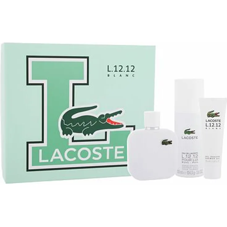 Lacoste Eau de Lacoste L.12.12 Blanc Set Eau de Toilette (EdT) 100 ml + Duschgel 50 ml + Deodorant 150 ml