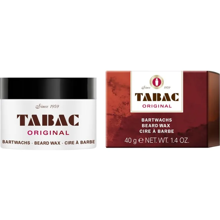 Tabac Bartwachs 40 g, mit Tabac Original Duft, Bartwachs für das optimale Styling, pflegend