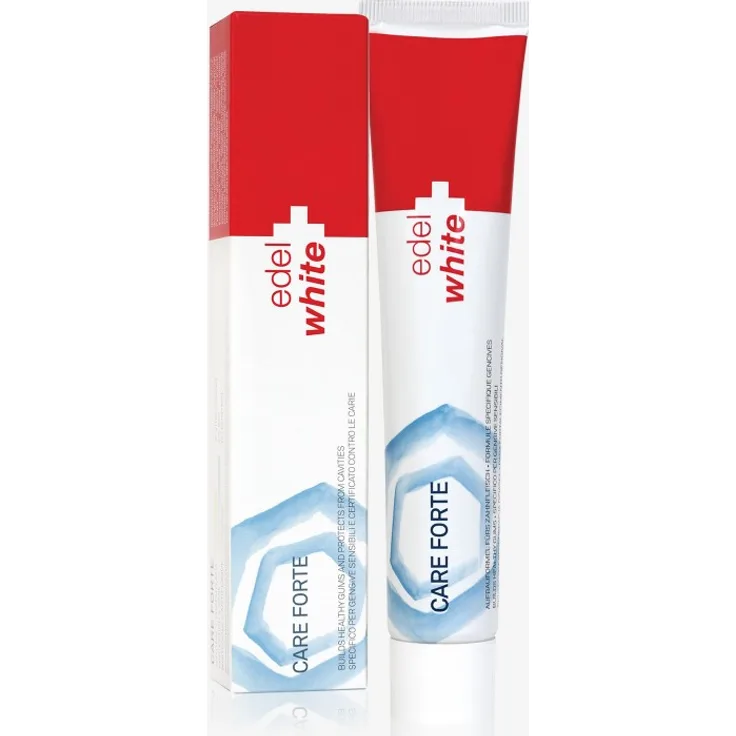 Edel&White Care Forte Zahnfleischpflege Zahnpasta, stärkt Zähne und Zahnfleisch, 75 ml, vegan