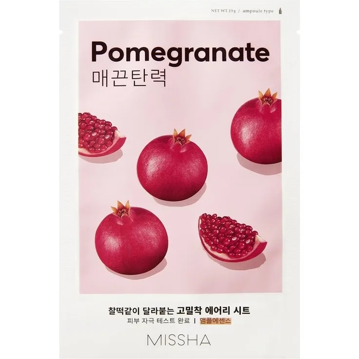 Missha Airy Fit Sheet Mask Granatapfel Pomegranate Gesichtsmaske1 Stück, für Damen und Herren
