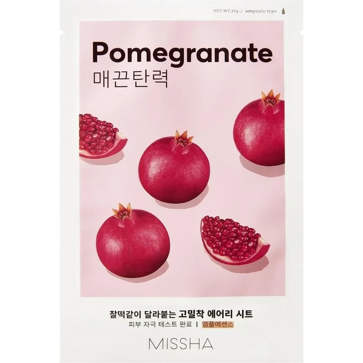 Missha Airy Fit Sheet Mask Granatapfel Pomegranate Gesichtsmaske1 Stück, für Damen und Herren – Bild 1