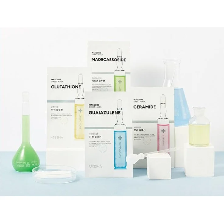 Missha Mascure Pha Peeling Solution Sheet Mask Gesichtsmaske, für Damen und Herren, – Bild 3