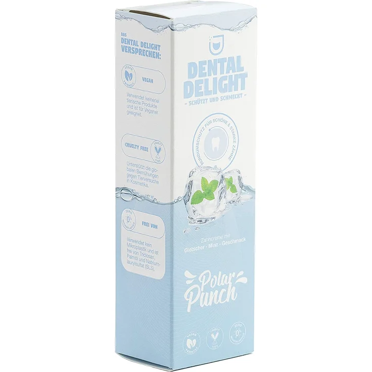 Dental Delight Zahncreme Polar Punch 75 ml, vegan, klimaneutral, Mikroplastik frei – Bild 3