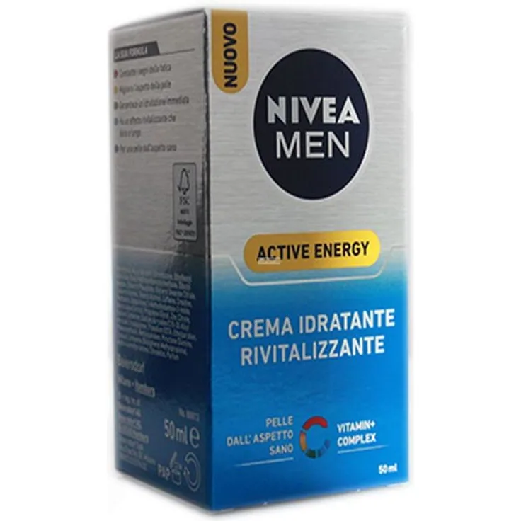 Nivea for Men Active Energy Hydratisierende revitalisierende Gesichtscreme 50 ml mit pflegender Wirkung