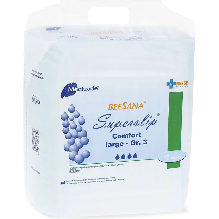Meditrade Beesana Superslip Comfort Large größe 3, 1er Pack (1 x 15 Stück)