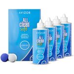 Avizor All Clean Soft Kombi-Pack 4 x 350 ml All-in-One-Lösung für weiche Kontaktlinsen, inkl. Aufbewahrungsbehälter