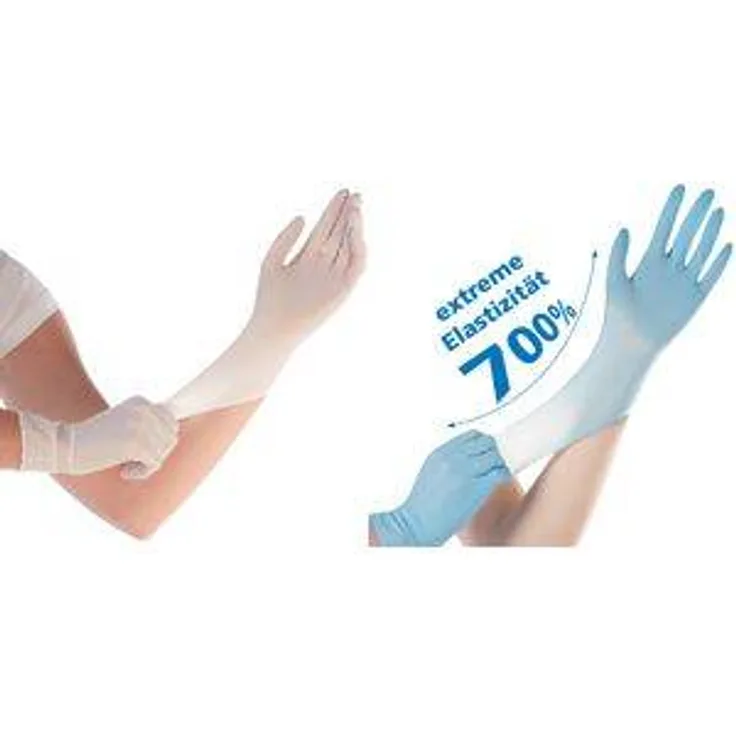 HygoStar Nitril-Handschuh SAFE SUPER STRETCH, M, blau 100 Stück