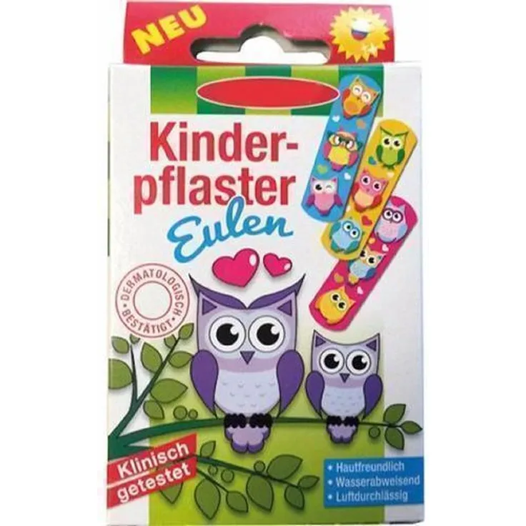 Wundmed Kinderpflaster Eule 10er-Pack, verklebt nicht mit der Wunde