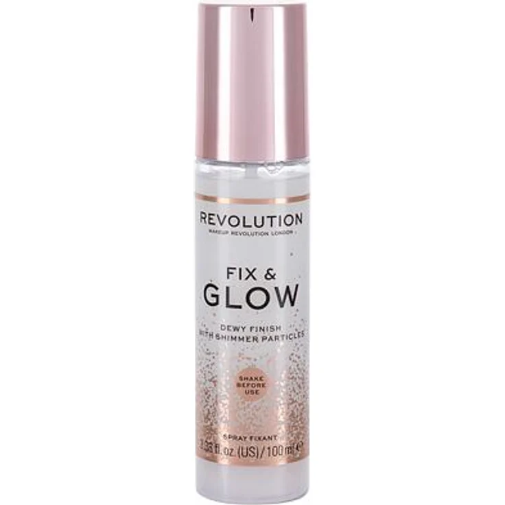 Makeup Revolution London Fix & Glow Dewy Finish Spray für Fixierung und strahlendes Make-up 100 ml – Bild 1