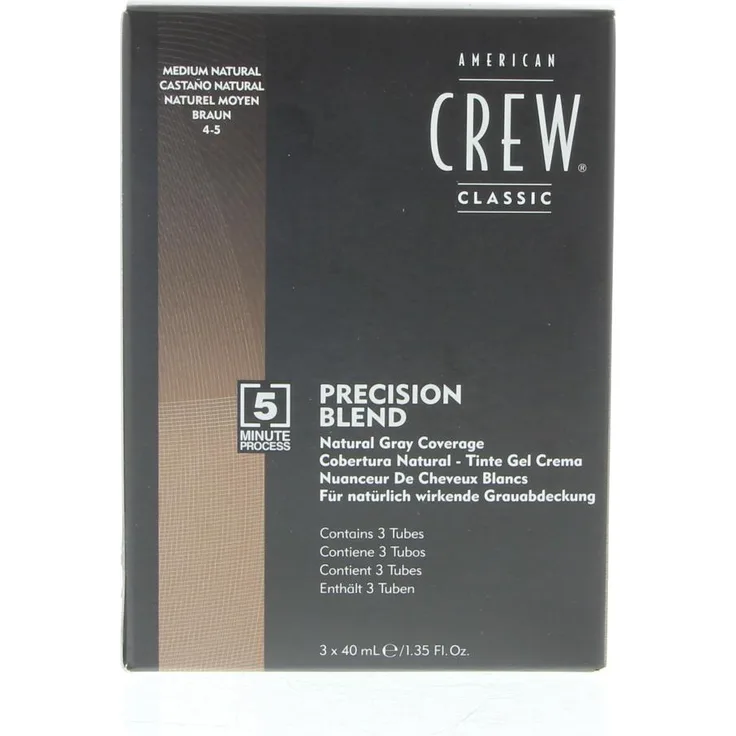 American Crew Precision Blend Natural Gray Coverage 4-5 Braun 120 ml