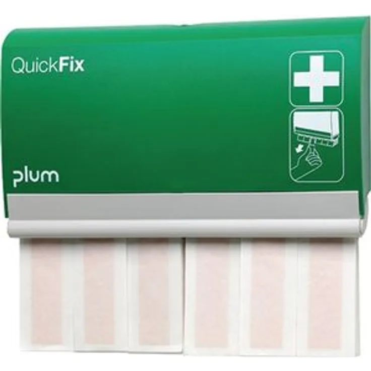 Plum Pflasterspender QuickFix 60er-Pack, für Schnitt- und Schürfwunden, nachfüllbar