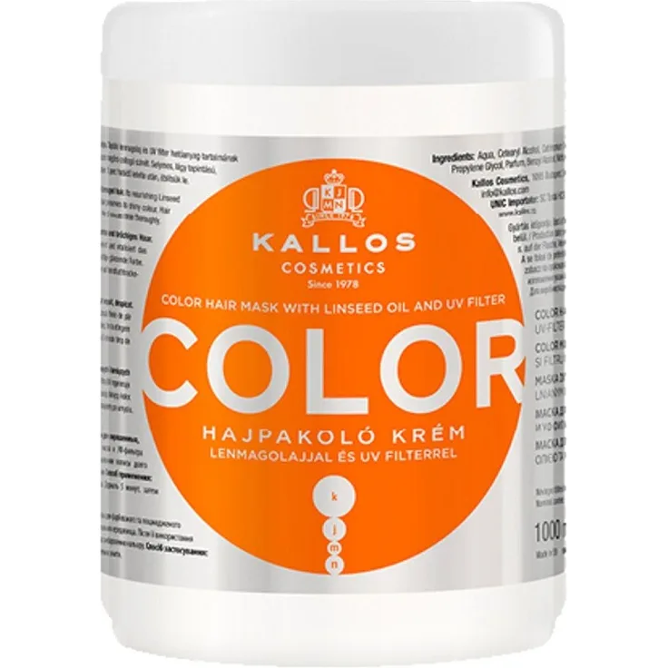 Kallos Color Hair Mask With Linseed Oil And Uv Filter 1000 ml