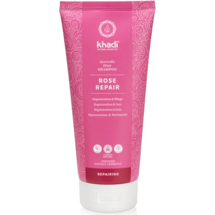 Khadi Naturkosmetik Ayurvedisches Elixier Shampoo Rose 200 ml