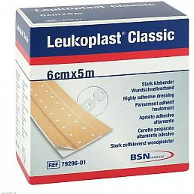 BSN medical Leukoplast classic Pflaster 6 cmx5 m Rolle, 5 m