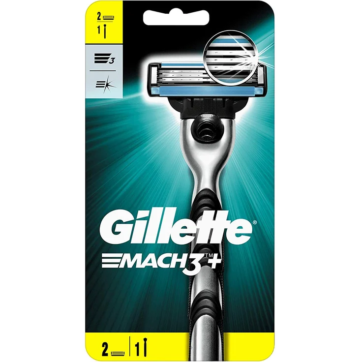 Gillette Mach3 Rasierer, 1 Rasierer mit 2 Rasierklingen – Bild 1