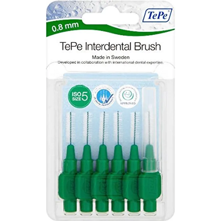 Tepe Interdentalbürsten 0,8 mm Grün 6er-Pack Interdentalbürsten