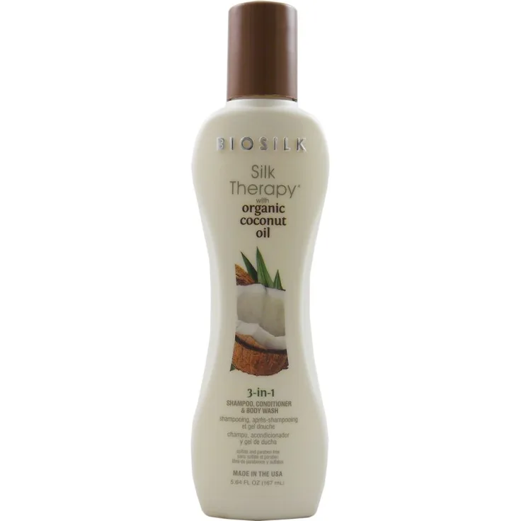 Farouk Biosilk Silk Therapy Coconut Oil 3-in-1 Shampoo, Conditioner & Body Wash 167 ml