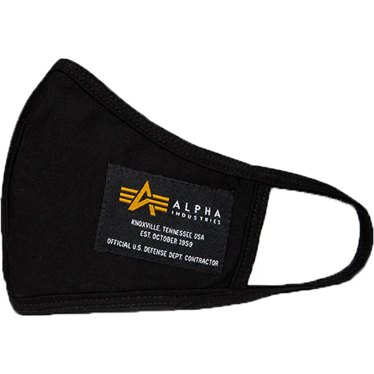 Alpha Industries Mund-Nasen-Masken Label Face Mask black