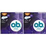 o.b. Flexia Super Plus Comfort Tampons Tag + Nacht für extra Tragekomfort und zuverlässigen Schutz während der Periode 2 x 42 Stück