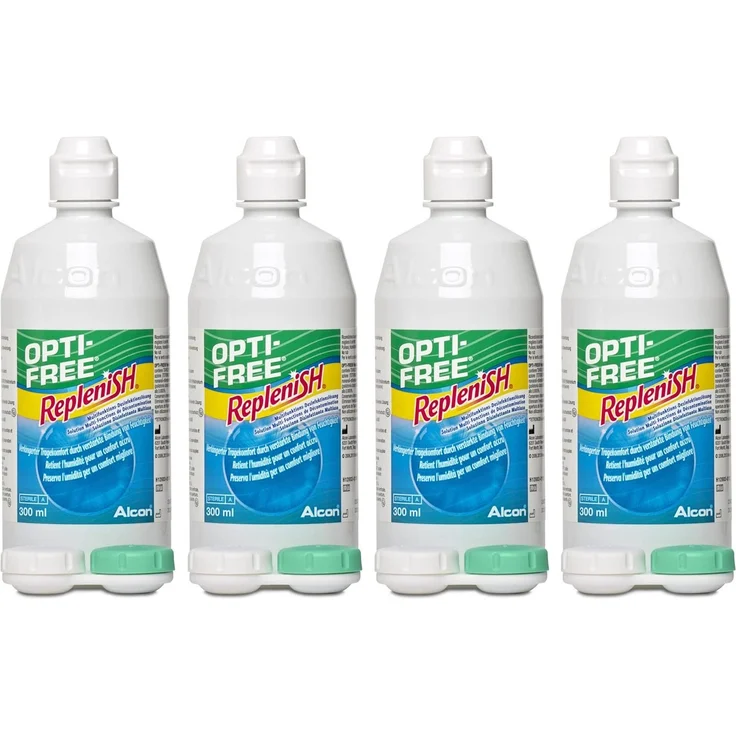 Opti-Free Replenish Kontaktlinsen-Pflegemittel, Systempack, 4 x 300 ml - Preisvergleich – Bild 1