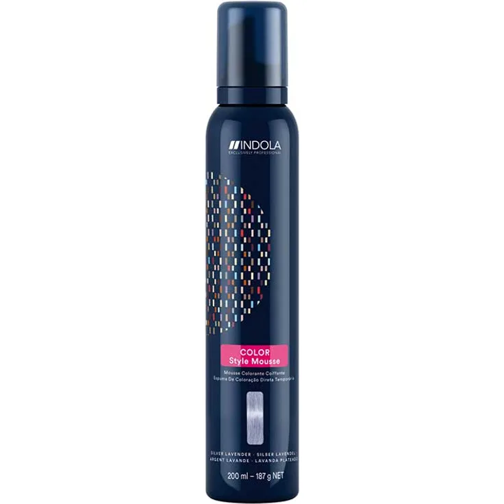 Indola Color Style Mousse Semi-permanente Schaum-Haarfarbe Silver Lavender 200 ml