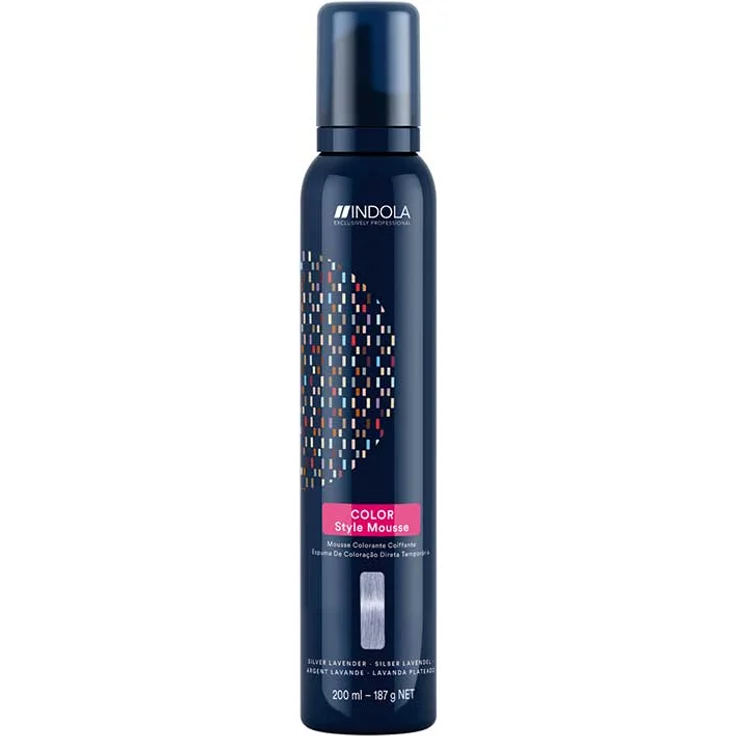 Indola Color Style Mousse Semi-permanente Schaum-Haarfarbe Silver Lavender 200 ml – Bild 1