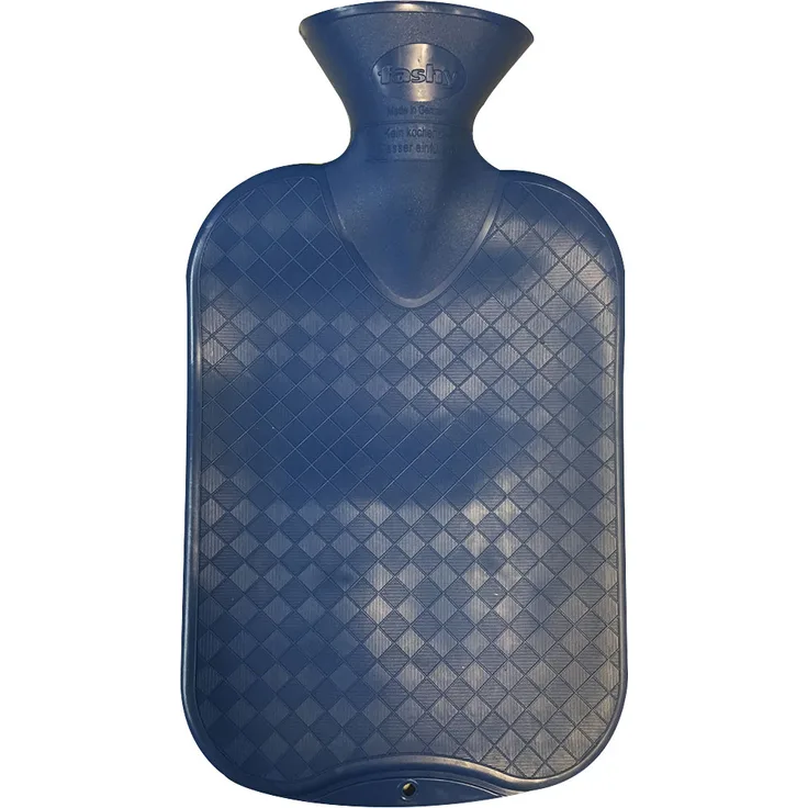 Fashy 6420 54 Wärmflasche 2,0 L glatte Ausführung, Farbe saphir