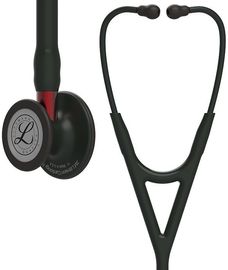 Littmann Cardiology IV Diagnostic Stethoskop Black Edition roter Schlauchanschluss