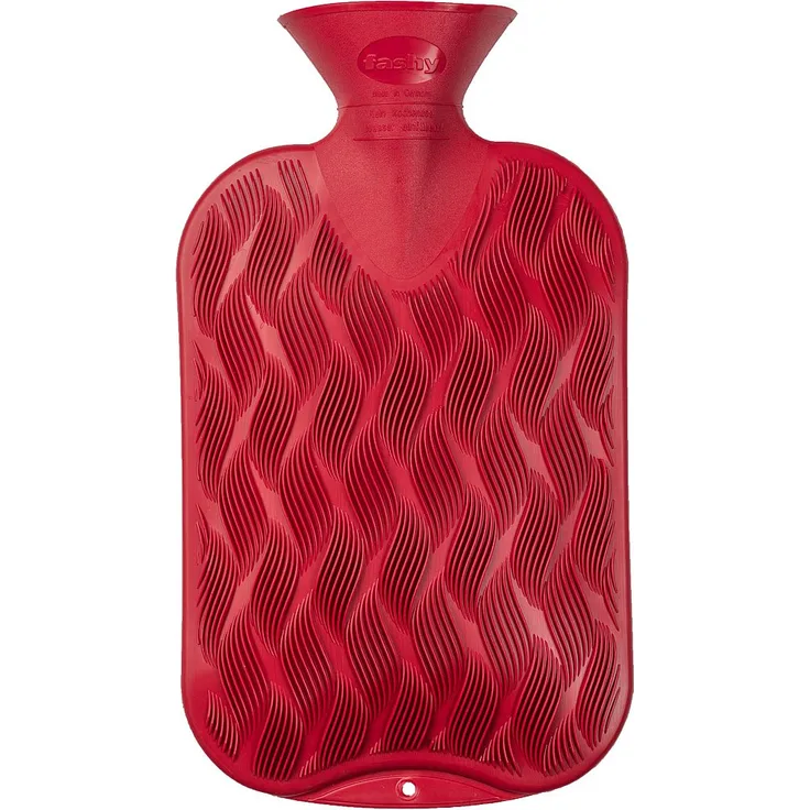 Fashy 6437 42 2007 Wärmflasche Karo-Halblamelle, 2 Liter, cranberry