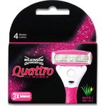 Wilkinson Sword Quattro for Women Rasierklingen für Damen Rasierer, 3 Stück