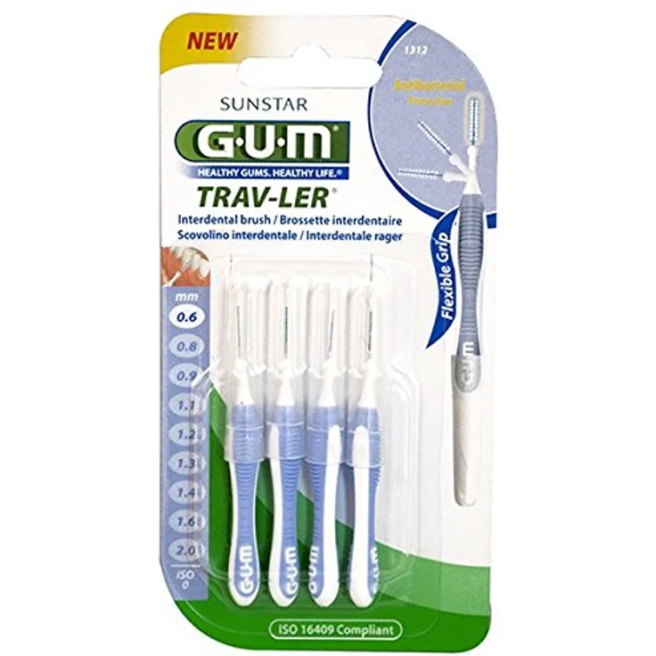 Gum Travler 1312 Swab 4er-Pack Interdentalbürsten