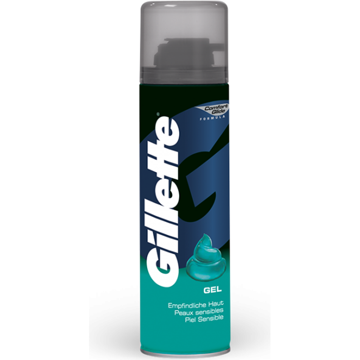 Gillette Basis Rasiergel für empfindliche Haut für eine sanfte und gründliche Rasur 200 ml